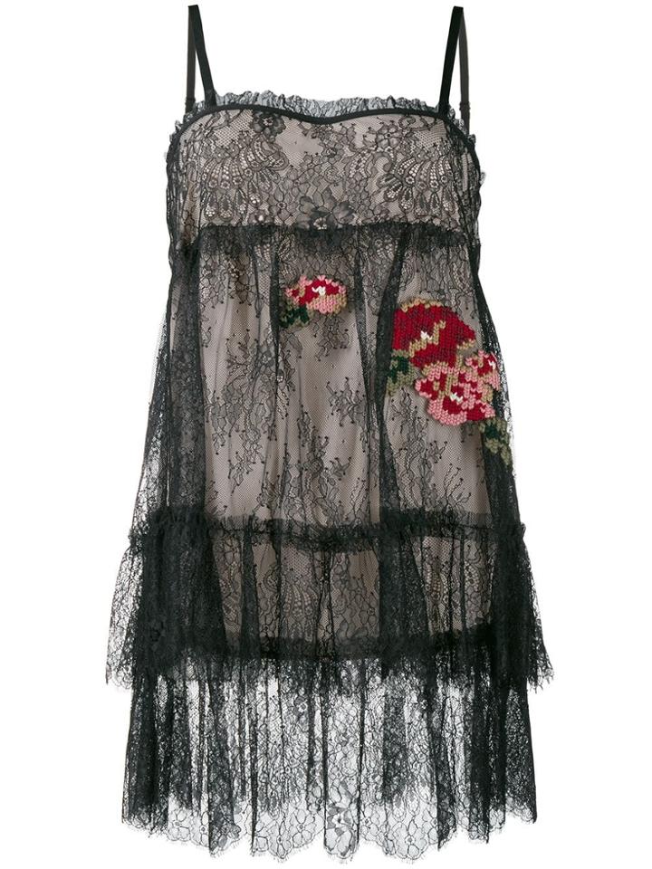 Twin-set Valenciennes Top - Black