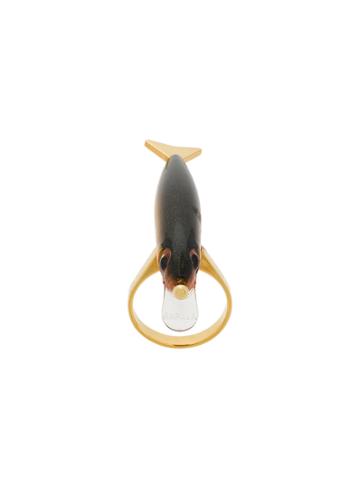 Catalina D'anglade Long Fish Ring - Brown