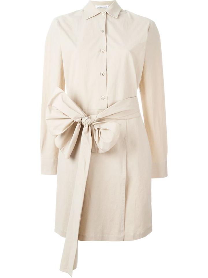 Tomas Maier Bow Waist Shirt Dress