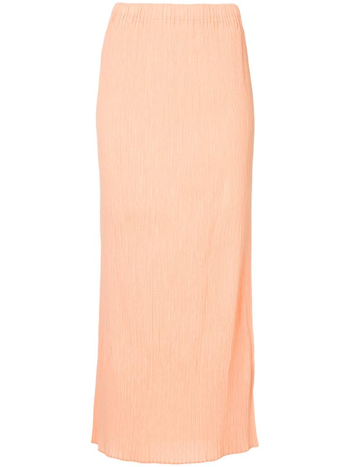 Issey Miyake Vintage Pleated Mid Length Skirt - Yellow & Orange