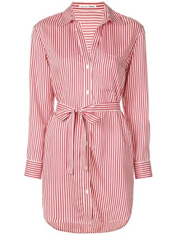 Reformation Nairobi Striped Shirt Dress - Red