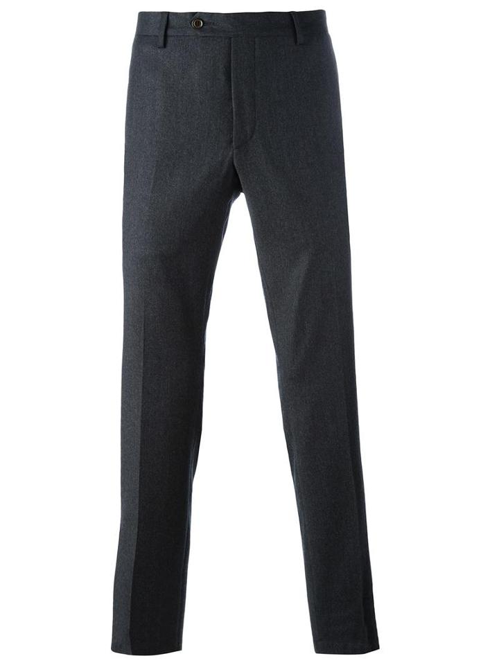 Al Duca D'aosta 1902 Classic Tailored Trousers, Men's, Size: 46, Grey, Cotton/spandex/elastane