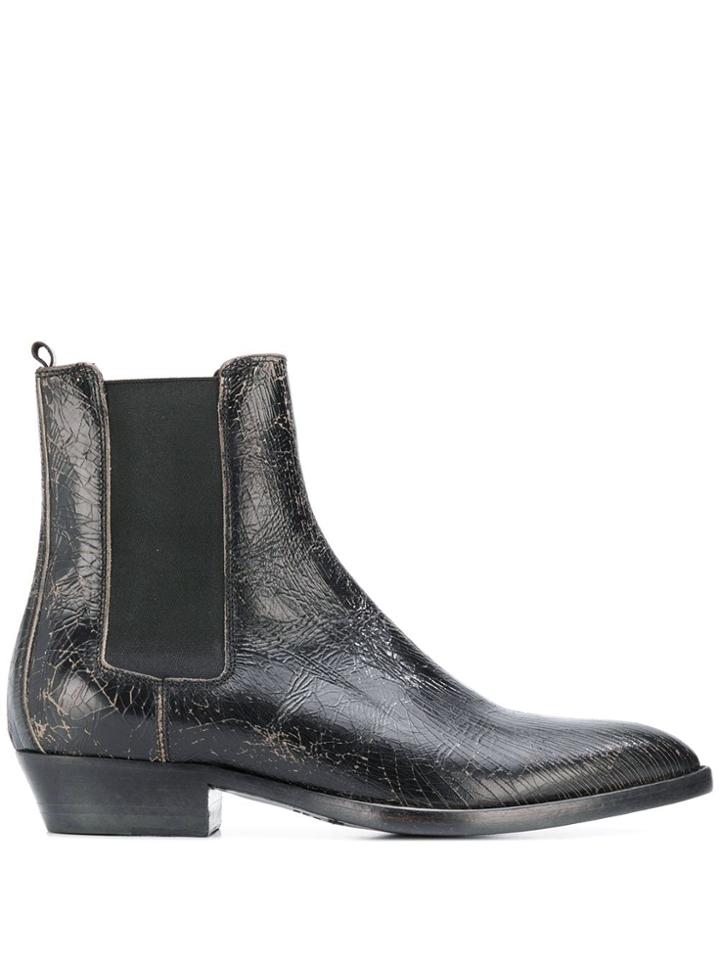 Buttero Destroyed Effect Western Boots - Brown