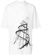 Rick Owens Drkshdw Structured Print T-shirt - White