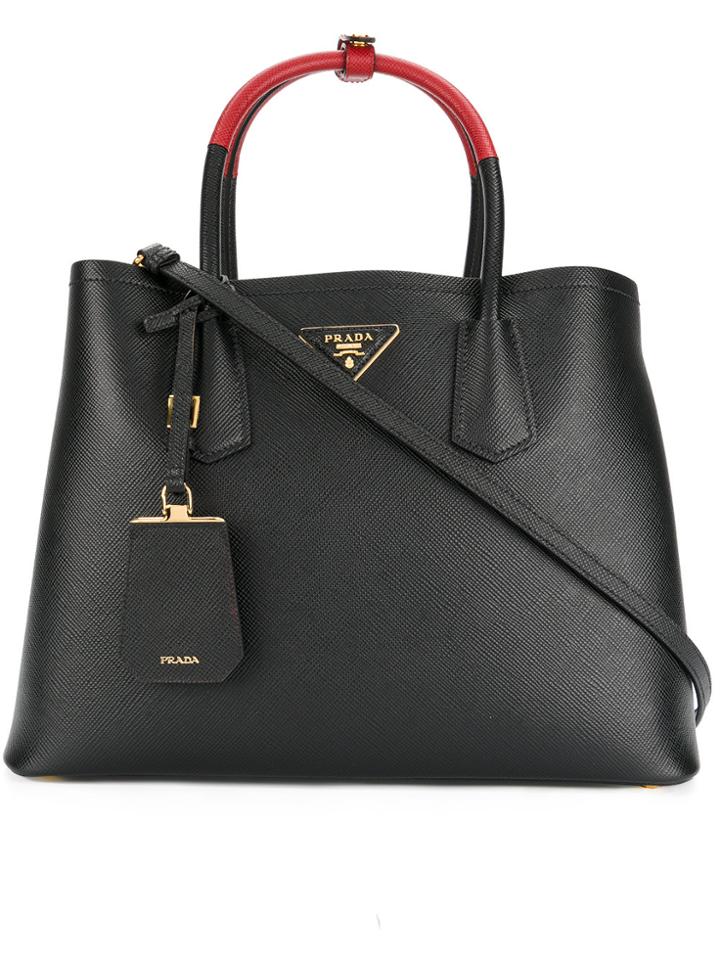 Prada Double Tote Bag - Black