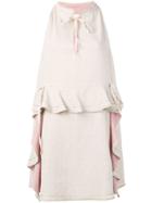 See By Chloé Ruffle Detail Midi Dress - Neutrals