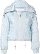 See By Chloé Diamond Quilt Puffer Jacket - Blue