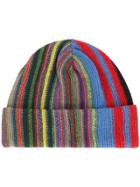 Missoni Striped Knit Beanie Hat - Multicolour