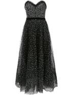 Marchesa Strapless Sequin Evening Dress - Black