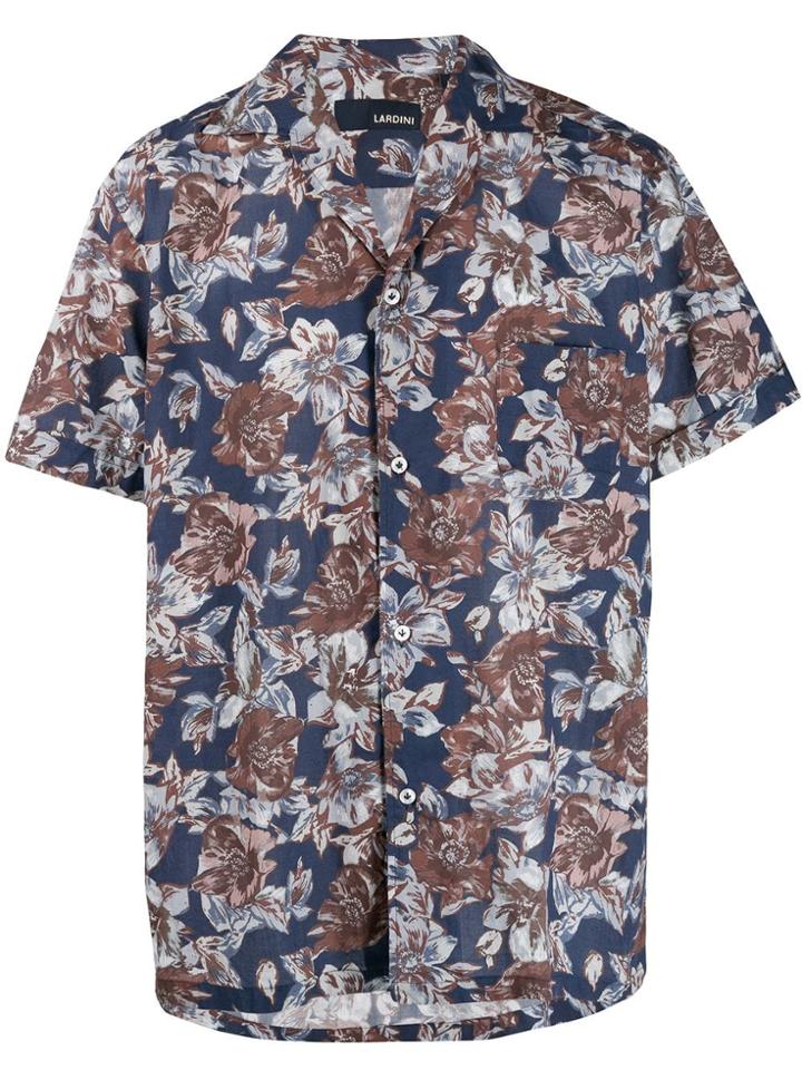 Lardini Floral Patterned Shirt - Blue