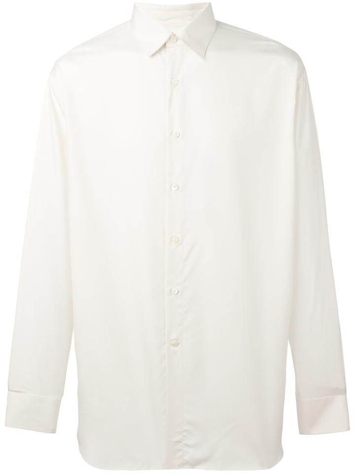 Salvatore Ferragamo - Classic Shirt - Men - Silk - S, Nude/neutrals, Silk