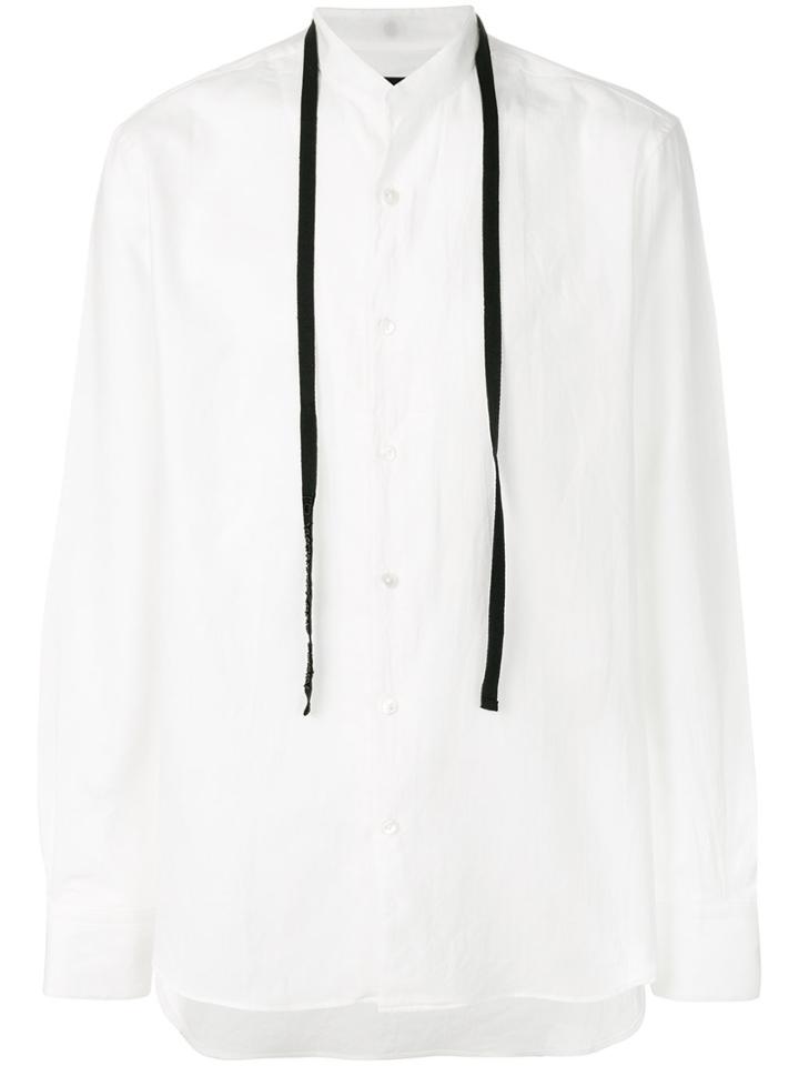 Ann Demeulemeester Grise Band Collar Shirt - White