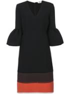 Fendi - Contrast Panelled Dress - Women - Silk/viscose/wool - 42, Black, Silk/viscose/wool