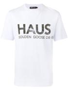 Haus By Ggdb Logo Print T-shirt, Men's, Size: Large, White, Cotton