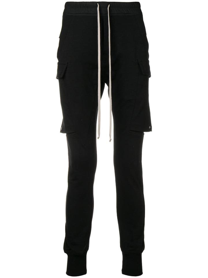 Rick Owens Cargo Layered Jogging Trousers - Black
