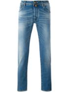 Jacob Cohen Stonewashed Jeans, Men's, Size: 34, Blue, Cotton/polyester/spandex/elastane