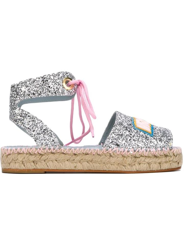 Chiara Ferragni 'vroom' Glitter Espadrilles
