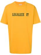 Palm Angels Legalize It T Shirt - Yellow & Orange