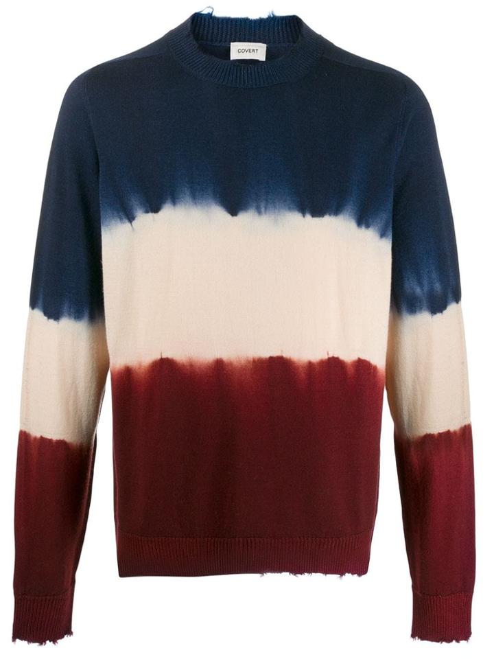 Covert Distressed Striped Jumper - Blue