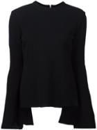 Ellery Flared Sleeve Jersey, Women's, Size: 8, Black, Viscose/polyamide