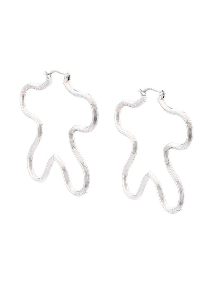 Rachel Comey Wavy Shape Earrrings - Silver