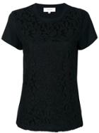 Carven Lace Overlay T-shirt - Black
