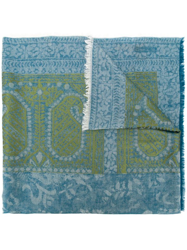 Etro Multi-pattern Scarf - Blue