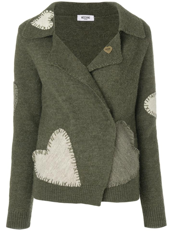 Moschino Vintage Hearts Motif Jacket - Green