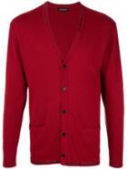 Loveless Long-sleeve Fitted Cardigan - Red