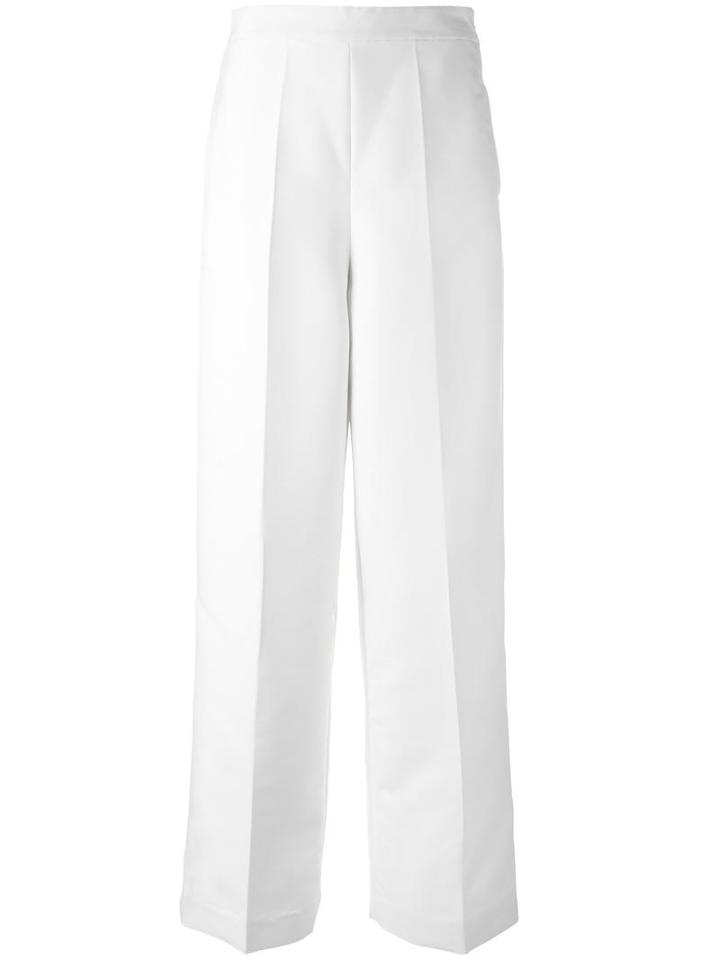 Ports 1961 Wide Leg Trousers, Women's, Size: 36, White, Silk/cotton/polyester