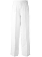 Ports 1961 Wide Leg Trousers, Women's, Size: 36, White, Silk/cotton/polyester