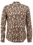 Ps By Paul Smith Tailored-fit 'mushroom' Print Shirt - Blue