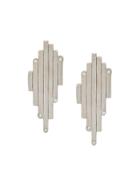 Charlotte Valkeniers Large Matrix Stud Earrings - Silver