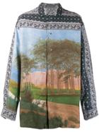 Kenzo Pre-owned 1980s Bandana And Trees Print Shirt - Grey