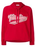 Valentino Cropped Hoodie - Red