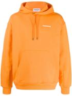 Tom Wood Logo Printed Hoodie - Orange