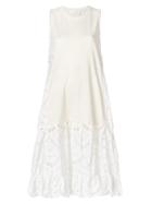See By Chloé Half Lace Embroidered Dress - Nude & Neutrals