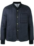 Moncler Gamme Bleu - Ribbed Bomber Jacket - Men - Cotton/feather Down/polyamide/cupro - 3, Blue, Cotton/feather Down/polyamide/cupro