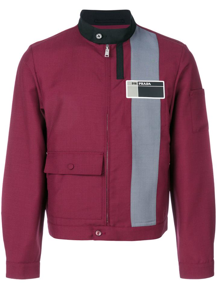 Prada Banded Military Jacket - Red