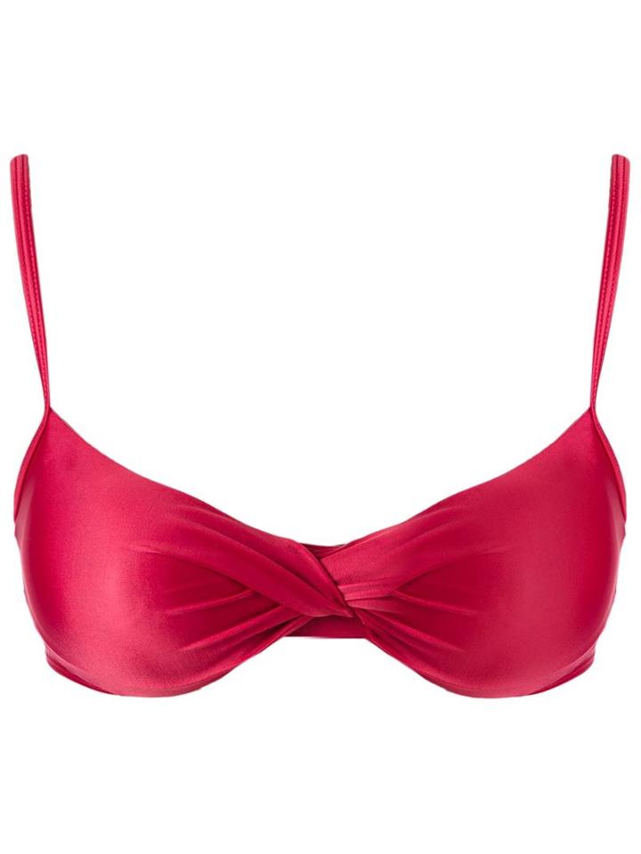 Lygia & Nanny Twist Detail Bikini Top, Women's, Size: 42, Red, Polyamide/spandex/elastane