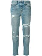 Grlfrnd Ripped Straight Jeans - Blue