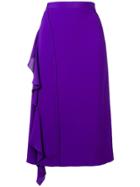 No21 Flared Midi Skirt - Pink & Purple