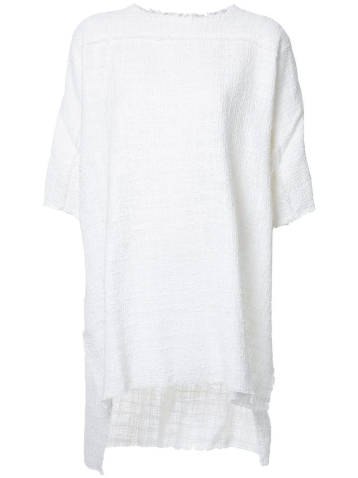 Faith Connexion Woven Raw Edge T-shirt, Women's, Size: Medium, White, Cotton/viscose