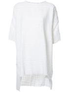 Faith Connexion Woven Raw Edge T-shirt, Women's, Size: Medium, White, Cotton/viscose