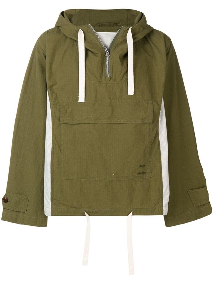 Acne Studios Two-tone Anorak Jacket - Green
