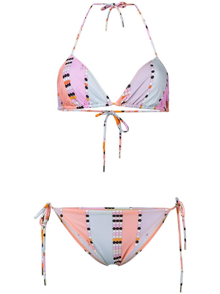 Emilio Pucci Printed Bikini - Pink & Purple