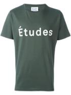 Études Logo Print T-shirt, Men's, Size: Xl, Green, Cotton