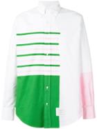 Thom Browne Printed Panel Shirt, Men's, Size: 2, White, Cotton