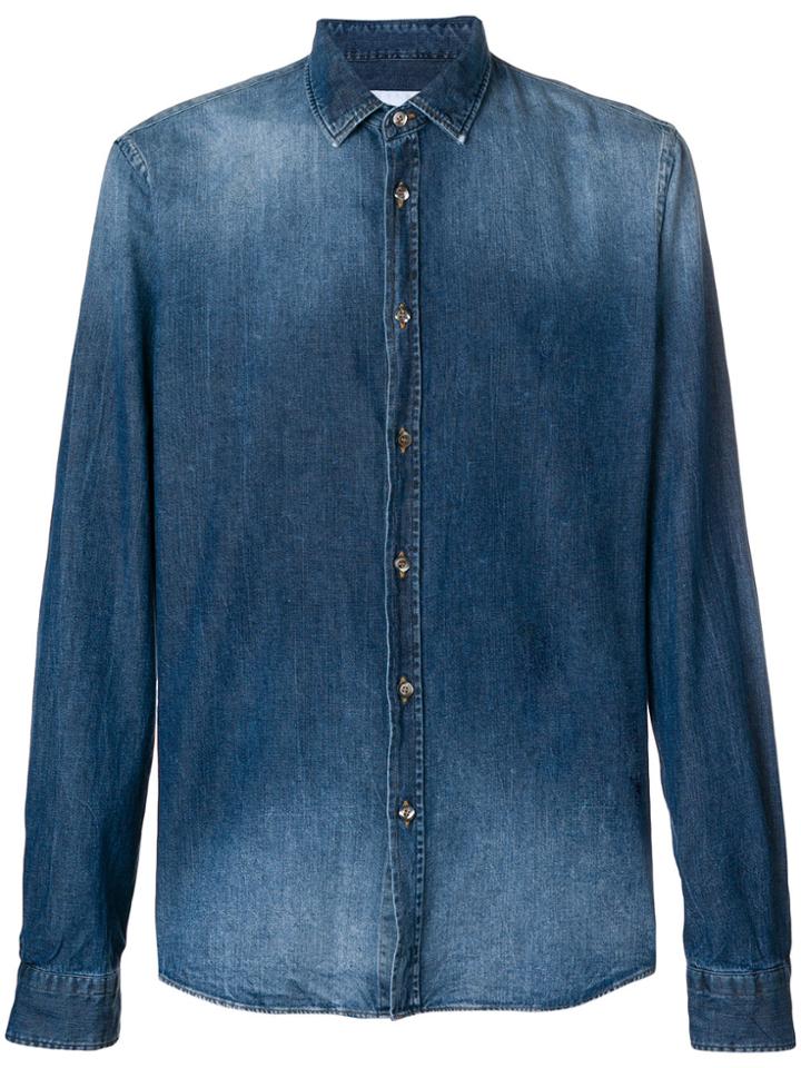 Dondup Stonewashed Denim Shirt - Blue