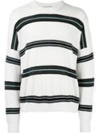 Ami Alexandre Mattiussi Striped Boxy Sweater, Men's, Size: Medium, White, Cotton/polyamide